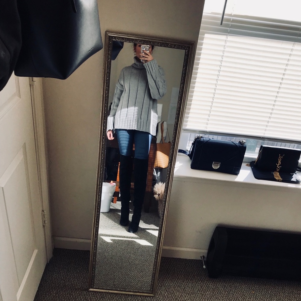 Oversized chunky turtleneck sweater